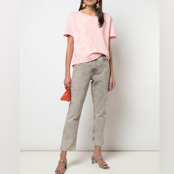 ⚠️SOLD⚠️ ALEX MILL Boatneck Fleece Top Pink Tie Dye Pink S - Picture 4 of 9